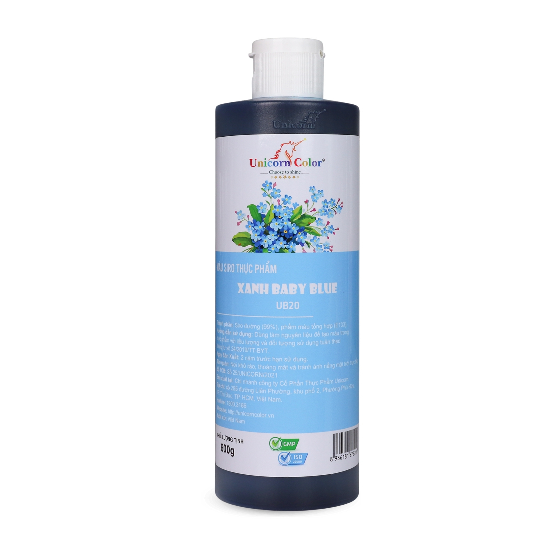 Màu Siro Unicorn Baby Blue 600g