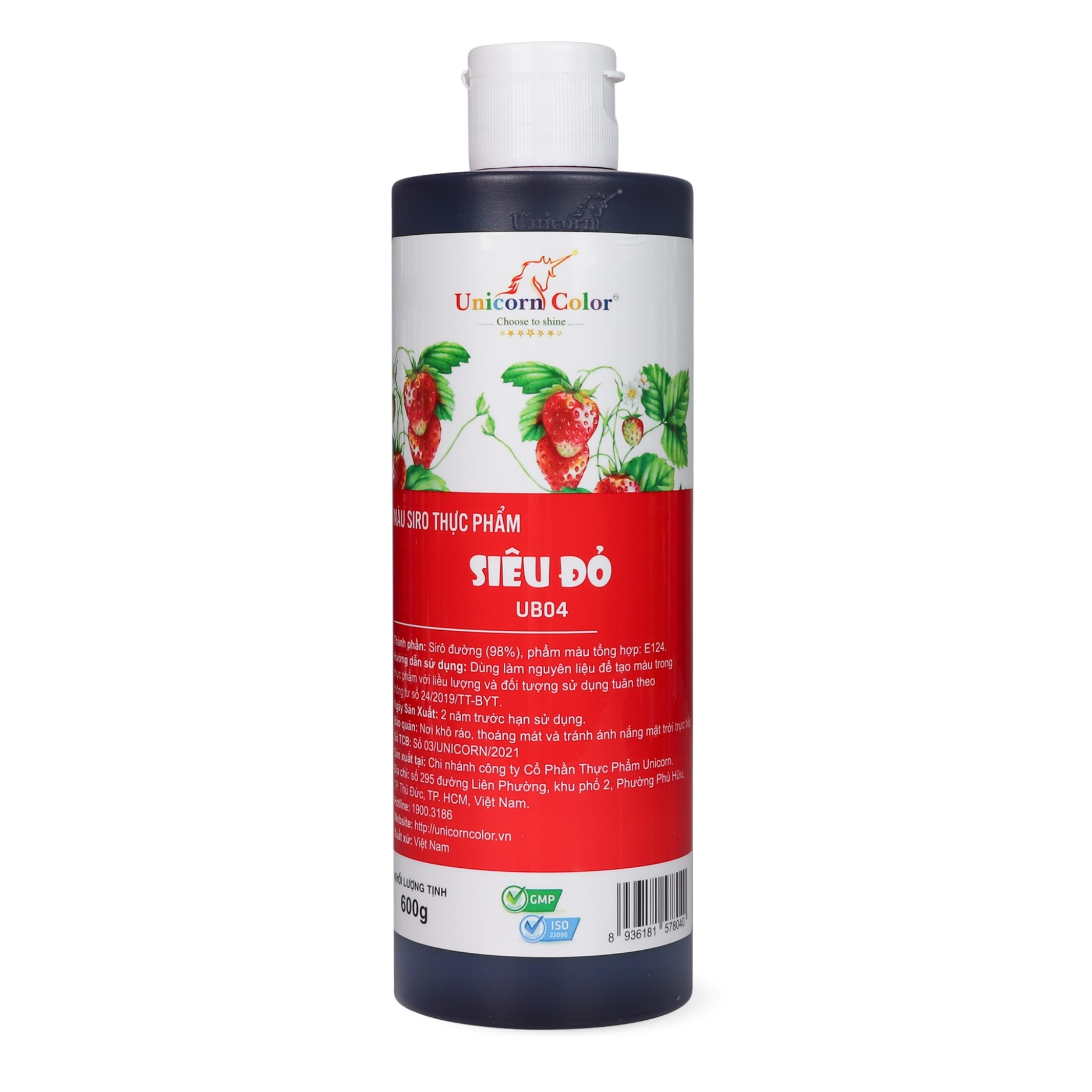 Màu Siro Unicorn Siêu Đỏ 600g