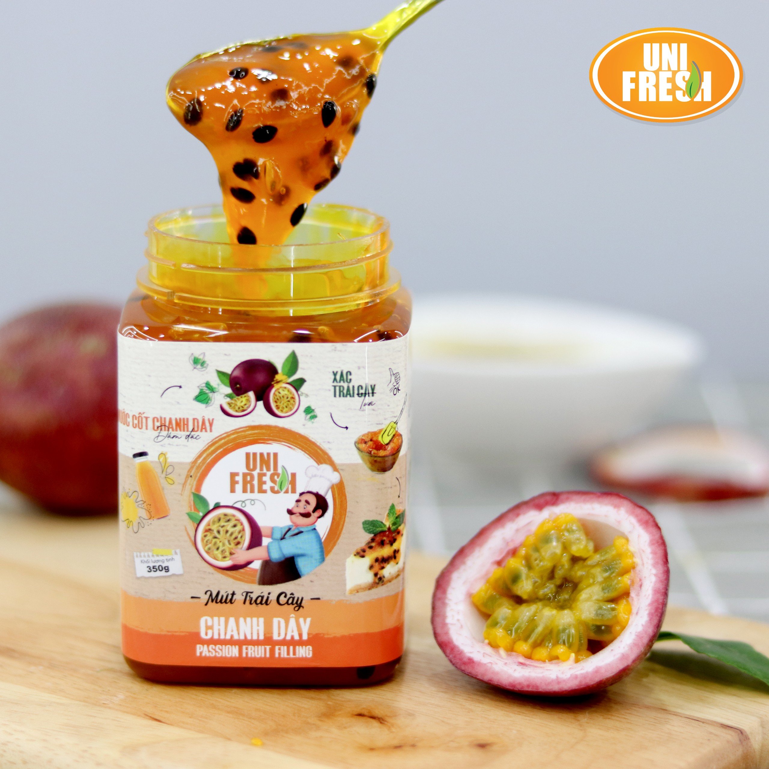 Mứt chanh dây Unifresh dùng cho tiệm bánh